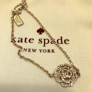 NWOT Kate spade New York silver rose bracelet